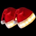 2 stk. Julehodeplagg med LED-lys Julehatt Lysende feriehatt for voksne Klassisk julehatt Nyttårsfestlig dekor