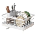 Miniatyrbild 1 av 5: Diskställ Stor Kapacitet Halkfri Design Stabil Automatisk Dränering Lätt att Installera Utrymmesbesparande Diskställ för Köksbänk white