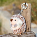 Miniatyrbillede 2 af 6: 2 stk. Mini Plysdyr Legetøj Sød Pindsvin Nøglering Bilnøgler Tasker Håndtaske Charms Vedhæng til Børn Piger
