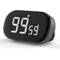 Miniatyrbillede 1 af 5: (Sort) Magnetisk køkkenur med stort LCD-display, digitalt køkkenur