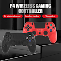 Miniatyrbild 4 av 5: Den Nya För Ps4 Gamepad Scheme Stabiliserad P4 Kontroller Bluetooth 5.2 Trådlös Black