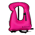 Miniatyrbilde 1 av 4: Bærbar oppblåsbar redningsvest for barn, snorkelvest pink