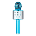Miniatyrbillede 1 af 2: Trådløs Bluetooth Karaoke Håndholdt Mikrofon, Hjemme KTV Afspiller, Understøtter iOS Computer, Blå