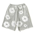 Miniatyrbillede 4 af 4: Hot Big Talker Biber Samme Stil Kapok Fuld Printede Shorts Herre Sommer Casual Stilfulde Strandbukser Mode Gery gery 2XL