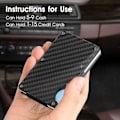 Miniatyrbillede 4 af 5: The Ridge Herre Simple Slim Wallet Aluminium Lille Herre Wallet Sort