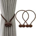 Gardinklämmor med magnetisk rem (2-pack) mörkbrun dark brown