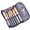Miniatyrbillede 4 af 6: Makeup børste etui med zebra mønster, multicolor