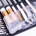 Miniatyrbillede 2 af 6: Makeup børste etui med zebra mønster, multicolor