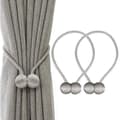 Gardinklämmor med magnetisk rem (2-pack) grå grey