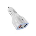 Miniatyrbild 4 av 10: Billaddare Snabbladdning PD med USB-C & 2x USB-uttag Vit 2-pack 2-Pack