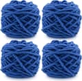 Strikkegarn 4xStrikkegarn til hækling, blødt chunky garn til garnprojekter klassisk blå classic blue