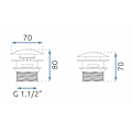 Miniatyrbild 3 av 3: Universal badpropp click-clack Rea Borstad Guld 6cm