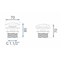 Miniatyrbild 5 av 5: Universal badpropp click-clack Rea Guld 6cm