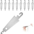 Threader Stainless Steel - 10 Pieces - Needle Threader for Embroidery & Cross Stitch - Robust Threader - Silver
