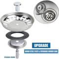 Miniatyrbild 3 av 5: 2 Pcs Universal Basket Drain 8 cm Stainless Steel Sink Strainer Filter Double Layer Sink Stopper Sink Drain