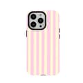 Matte two-in-one striped phone case, compatible with iPhone XS Max – Shock-absorbing silicone/TPU protective case – Pink Pink iPhone XS Max