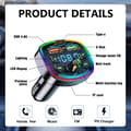 Pikkukuva 4 / 5: Bluetooth-auton FM-lähetin Bluetooth 5.0 autotarvikkeet, handsfree-auton Bluetooth, Bluetooth-auton musiikkisovitin, 2 USB + Type C [4.8A + 18W PD]