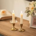 Miniatyrbillede 4 af 4: 6 stk. Glas Bobeches til Lysestageholdere, Ribbede Lysdrypfangere Lysringe til Tilspidsede Lys