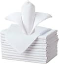 12 x vita bomullsservetter bordslinne middag 100% egyptisk bomull hotell bröllop 250 TC (41 x 41 cm)