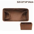 Bag Organizer Felt Cloth Insert 25 30 35 Makeup Handbag - stock Coffe StyleA S