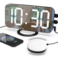 Extra stark digital väckarklocka för djupsovare | Med sängvibrator + justerbar LED-belysning | Dubbla larm & snooze-funktion