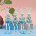 Miniatyrbillede 5 af 8: Hængende Resin-Dukke med Kanin-Fødder til Hjemmet - Påske-Kanin-Pynt