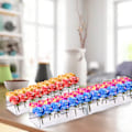 Miniatyrbild 2 av 8: Tålig Klar Akrylvas, Modern Blomsterarrangemang Rektangulär Dekoration för Matbord, Bred Användning i Hem och Kontor (Transparent)