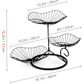 Miniatyrbild 4 av 7: Fruktkorg i flera nivåer, enkel installation, robust metallkonstruktion för gott om förvaring och separation av frukt, multifunktionell och utrymmeseffektiv förvaring