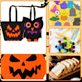 Pikkukuva 4 / 5: 4 kpl Halloween-karkkipusseja DIY-materiaalipaketti Lasten herkkupakkaukset