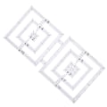 Pikkukuva 3 / 5: 5 kpl Patch-Work -viivainten setti DIY manuaalinen kaksinkertainen pyöreä Pentagon Hex Triangle ompelutyökalu