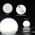 Miniatyrbillede 3 af 8: LED-spejllampe til badeværelset - Justerbar kosmetisk spejlbelysning med pære, USB-strømforsyning, dobbelt farve