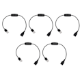 Miniatyrbild 2 av 5: 5PCS PÅ/AV-brytare Hane till Hona Kabel 2-stifts PVC USB-förlängningskabel med knapp för körinspelare LED-lampor Svart