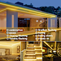 Miniatyrbild 5 av 5: Utomhus LED-ljuslist med solceller, 8 lägen, solcellsdriven, flexibel, vattentät