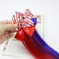 Miniatyrbild 6 av 7: 4 st 4 juli USA flag glitter cheer hårspännen