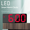 Miniatyrbild 3 av 5: Digital väckarklocka, LED-väckarklocka för sovrum, elektronisk LED-bordsur