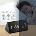 Miniatyrbild 4 av 6: OCT17 Träväckarklocka, Trä LED Digital Bordsur, Uppgraderad
