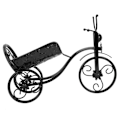 Miniatyrbild 1 av 8: Unika Cykelglasögon, Vinflaskställ i Trehjulingsform för Bardisk Heminredning