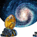 Miniatyrbild 4 av 5: Vulkan Drake Ägg Med Bas, Harts Vulkan Drake Ägg, Bord De