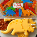 Miniatyrbild 8 av 8: Dinosaurie-kakform, fondant-kakform för barn att baka