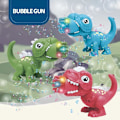 Miniatyrbillede 5 af 5: 9 Hullers Automatisk Dinosaur Boblemaskine Legetøj Udendørs Musik Lys Bobleblæser Legetøj