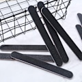Miniatyrbild 6 av 8: Nagelfil 10 st Professionell Dubbelsidig 100/180 Grit Nagelbuffer Emery Board Svart Manikyr Pedikyr Verktyg och Nagelbufferfilar