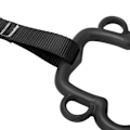 Miniatyrbillede 4 af 8: Børne Gymnastikring ABS Abe Stil Pull Up Ring med Hængende Rem Udendørs Børneklatreudstyr Sort