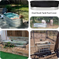 Miniatyrbild 6 av 7: 4FT 6/8ft Oval Metall Tank Kallplunge Poolskydd