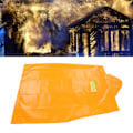 Miniatyrbillede 1 af 8: Brandsikker Kappe Glasfiber Dobbeltsidet Silikon Varmeisolering Flugtkappe med Lysende Bånd til Voksne