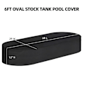 Miniatyrbild 2 av 7: 4FT 6/8ft Oval Metall Tank Kallplunge Poolskydd
