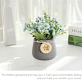 Miniatyrbild 4 av 5: Inomhus blomkruka Konstgjord blomma Blå vas Konstgjord kruka