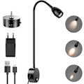 Miniatyrbild 4 av 5: Tålig LED-läsvägglampa med metallkropp, Innovativ design justerbar färgtemperatur för sovrum, kontor, barnrum (360°, 38cm flexibel