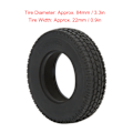 Miniatyrbilde 6 av 8: 4 stk 22mm brede RC gummihjul for Tamiya 1/14 RC tilhenger oppgraderingsdeler