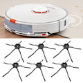 Miniatyrbilde 1 av 8: 6 stk. Robotstøvsuger Sidebørste Silikonfeie Sidebørsteutskifting for Xiaomi Roborock S7 Svart