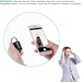 Miniatyrbild 5 av 6: Väderbeständig Design 4-siffrig Kombinationslås, Återställningsbart För Förbättrad Säkerhet, Bekvämt Portabelt Robust Zinklegeringshänglås, Svart, 2-pack